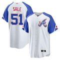 tores A.Braves #51 Chris Sale Player White City Connect Limited Stitched Jerseys