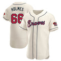 tores A.Braves #66 Grant Holmes Player Cream Authentic Alternate Stitched Jerseys
