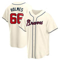tores A.Braves #66 Grant Holmes Player Cream Replica Alternate Stitched Jerseys