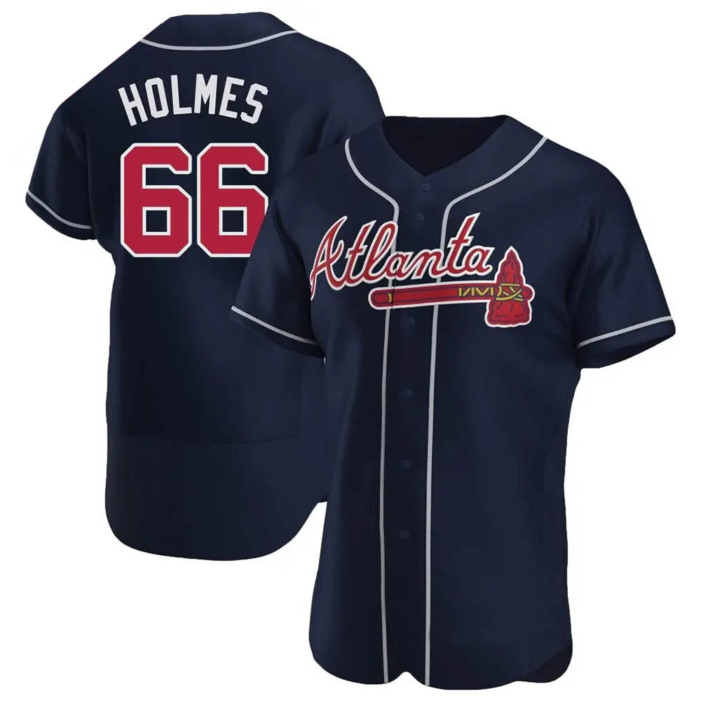 tores A.Braves #66 Grant Holmes Player Navy Authentic Alternate Stitched Jerseys