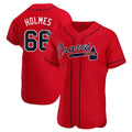 tores A.Braves #66 Grant Holmes Player Red Authentic Alternate Stitched Jerseys