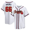 tores A.Braves #66 Grant Holmes Player White&Gold Replica Program Stitched Jerseys