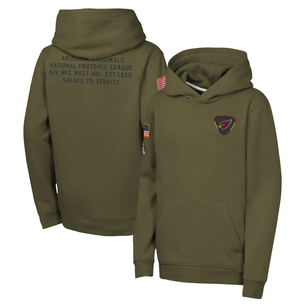tores A.Cardinals Olive 2025 Salute to Service Fleece Hoodie Blank Player Stitched Jerseys
