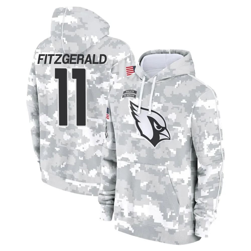 tores A.Cardinals #11 Larry Fitzgerald Player Arctic Camo Salute to Service Limited Hoodie Stitched Jerseys