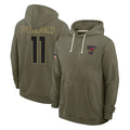 tores A.Cardinals #11 Larry Fitzgerald Player Olive Salute to Service Hoodies Stitched Jerseys