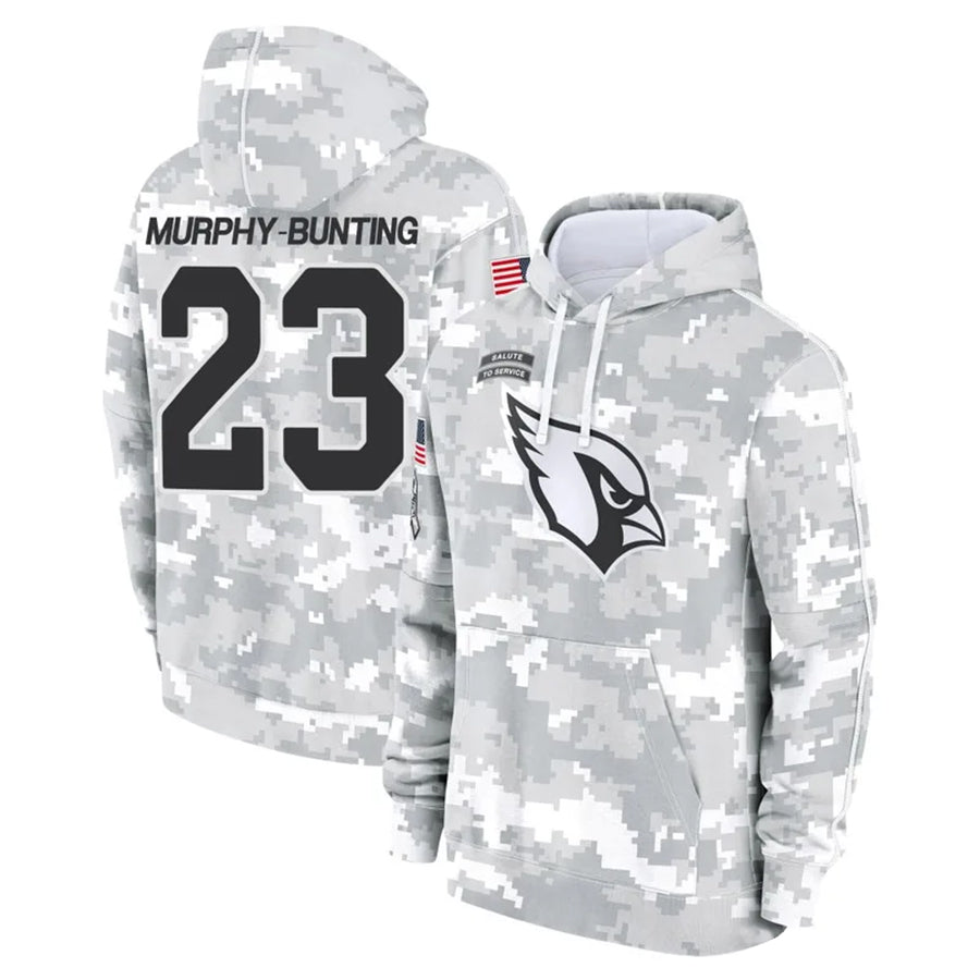 tores A.Cardinals #23 Sean Murphy-Bunting Player Camo Salute to Service Hoodies Stitched Jerseys