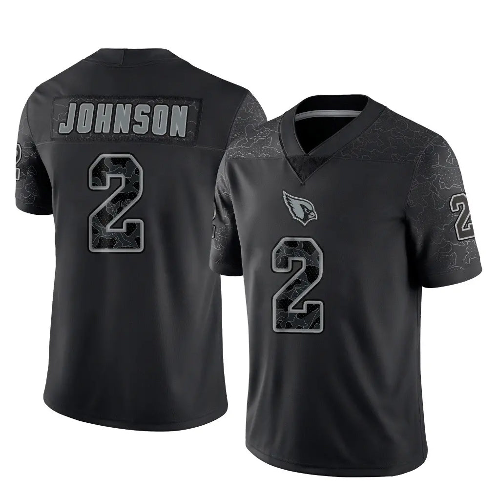 tores A.Cardinals #2 Will Johnson Player Black RFLCTV Limited Home Game Stitched Jerseys