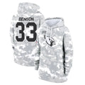 tores A.Cardinals #33 Trey Benson Player Arctic Camo Salute to Service Hoodies Stitched Jerseys