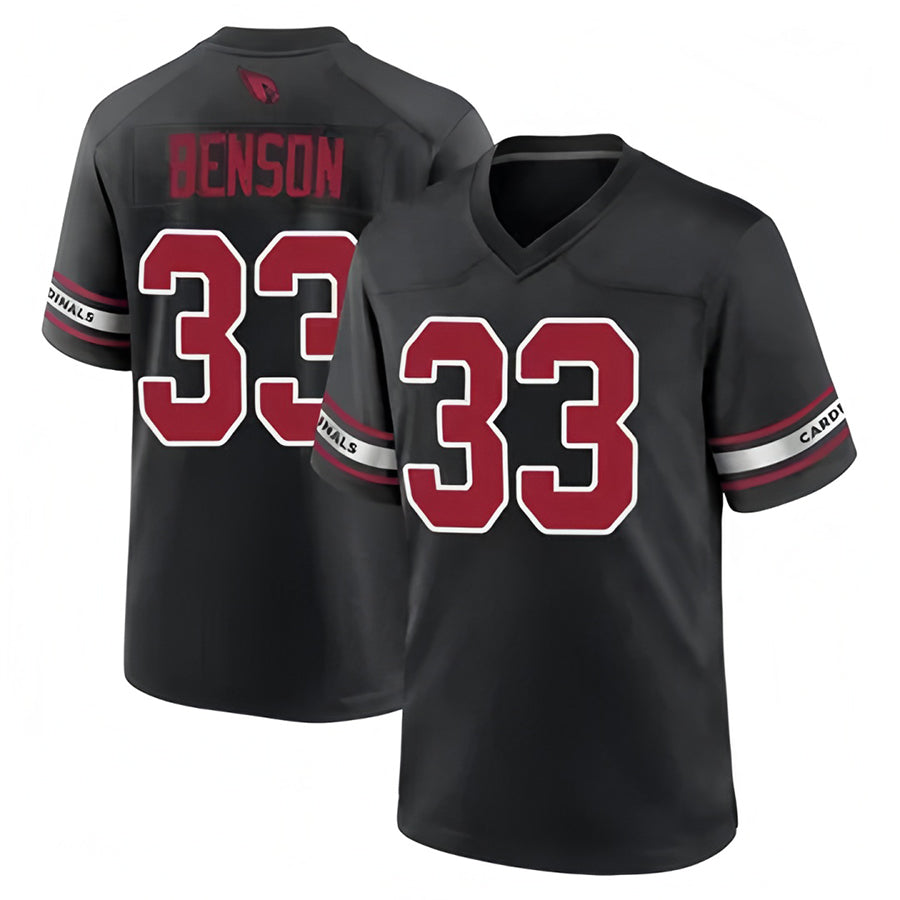 tores A.Cardinals #33 Trey Benson Player Black Home Game Stitched Jerseys