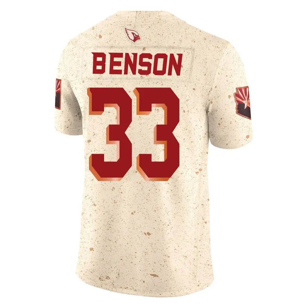 tores A.Cardinals #33 Trey Benson Player Cream Rivalries Collection Vapor Limited Home Game Stitched Jerseys