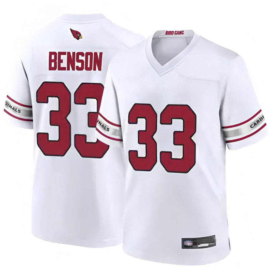 tores A.Cardinals #33 Trey Benson Player White Game Home Stitched Jerseys
