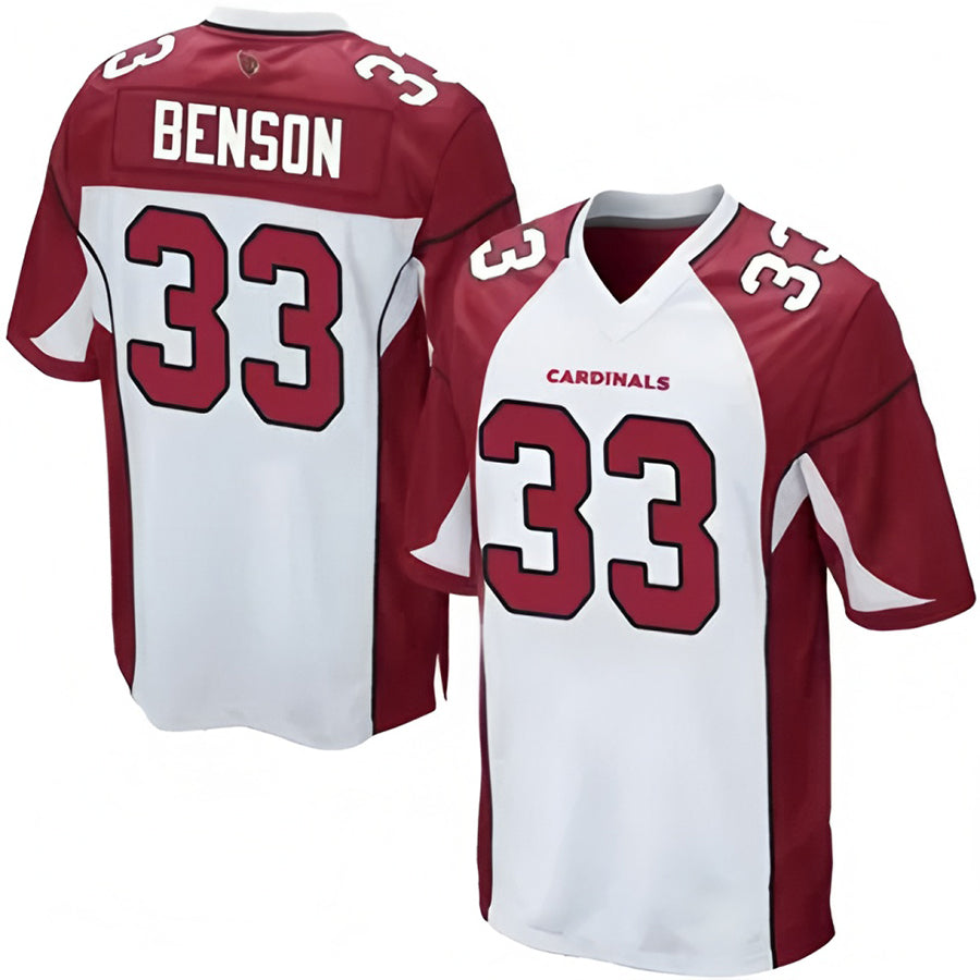 tores A.Cardinals #33 Trey Benson Player White Home Game Stitched Jerseys