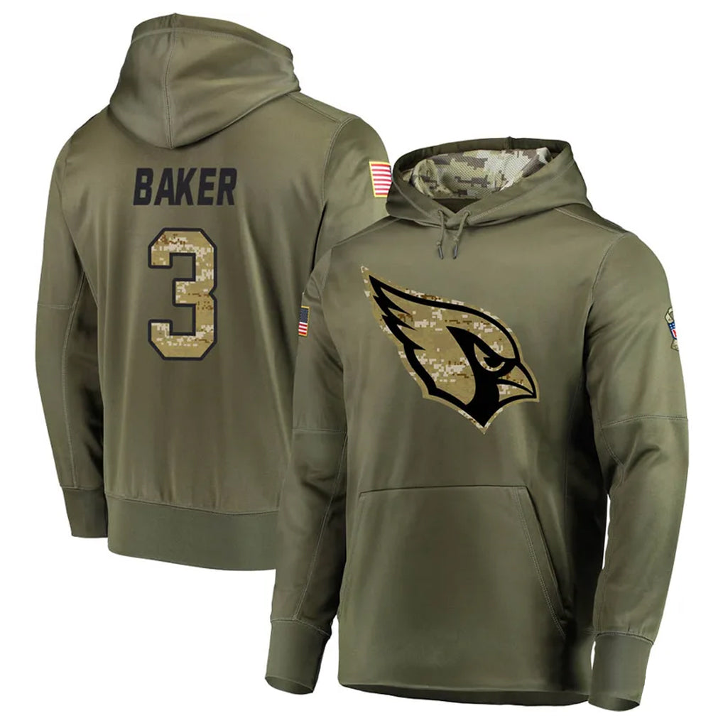 tores A.Cardinals #3 Budda Baker Player Olive Salute to Service Limited Hoodie Stitched  Jerseys
