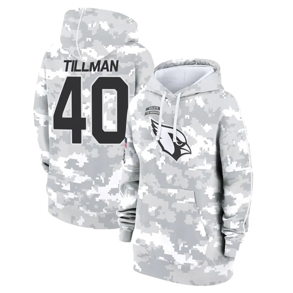 tores A.Cardinals #40 Pat Tillman Player Arctic Camo Salute to Service Limited Hoodie Stitched Jerseys