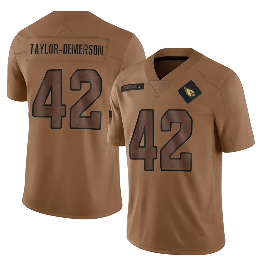 tores A.Cardinals #42 Dadrion Taylor-Demerson Player Brown Salute To Service Limited Stitched Jerseys
