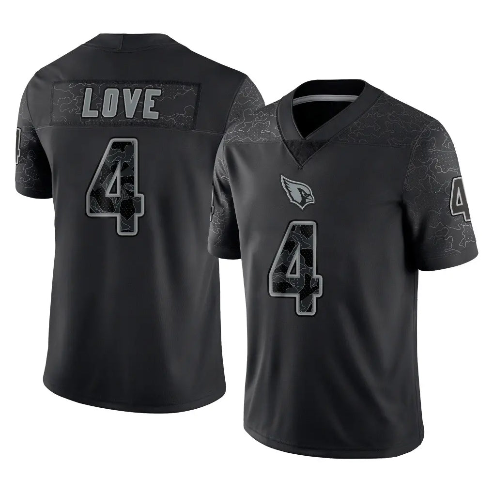 tores A.Cardinals #4 Jeremiyah Love Player Black RFLCTV Limited Home Game Stitched Jerseys