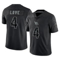 tores A.Cardinals #4 Jeremiyah Love Player Black RFLCTV Limited Home Game Stitched Jerseys