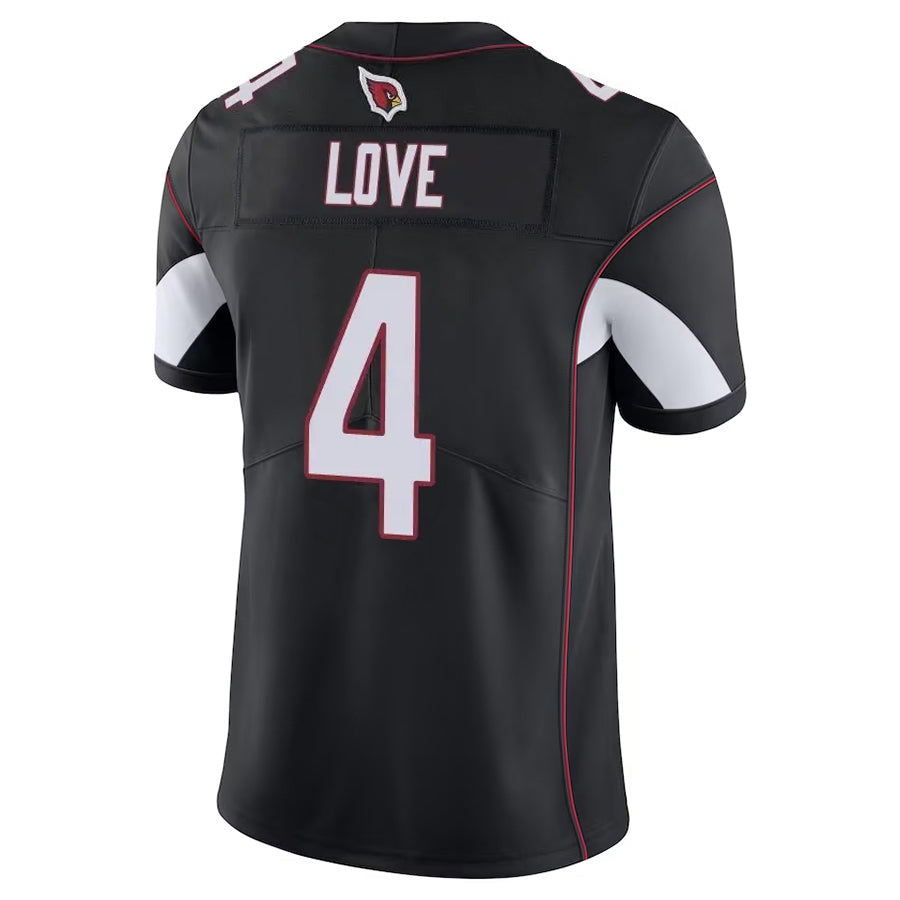 tores A.Cardinals #4 Jeremiyah Love Player Black Vapor Limited Home Game Stitched Jerseys