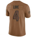 tores A.Cardinals #4 Jeremiyah Love Player Brown Limited Salute To Service Game Stitched Jerseys