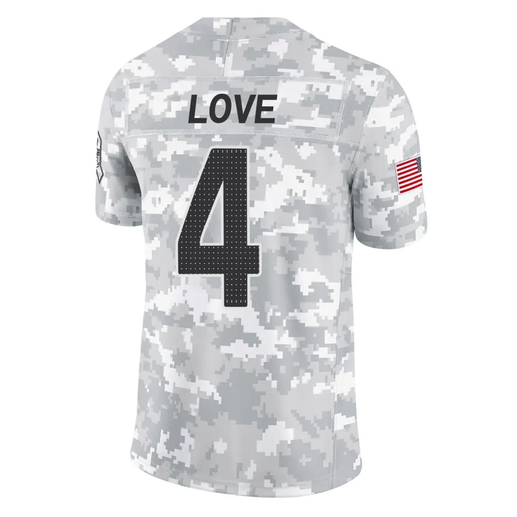 tores A.Cardinals #4 Jeremiyah Love Player Camo Salute to Service Limited Home Stitched Jerseys