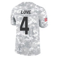 tores A.Cardinals #4 Jeremiyah Love Player Camo Salute to Service Limited Home Stitched Jerseys