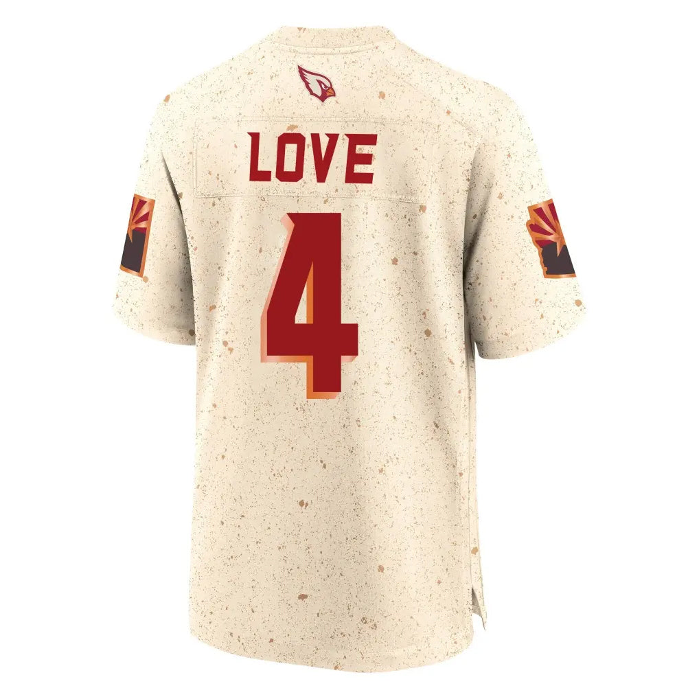 tores A.Cardinals #4 Jeremiyah Love Player Cream Rivalries Collection Game Stitched Jerseys