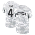 tores A.Cardinals #4 Jeremiyah Love Player Salute to Service Hoodies & T-Shirts Football Jerseys