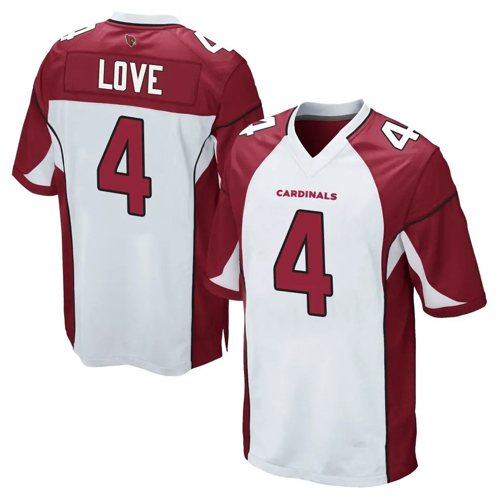 tores A.Cardinals #4 Jeremiyah Love Player White Cardinal Home Game Stitched Jerseys