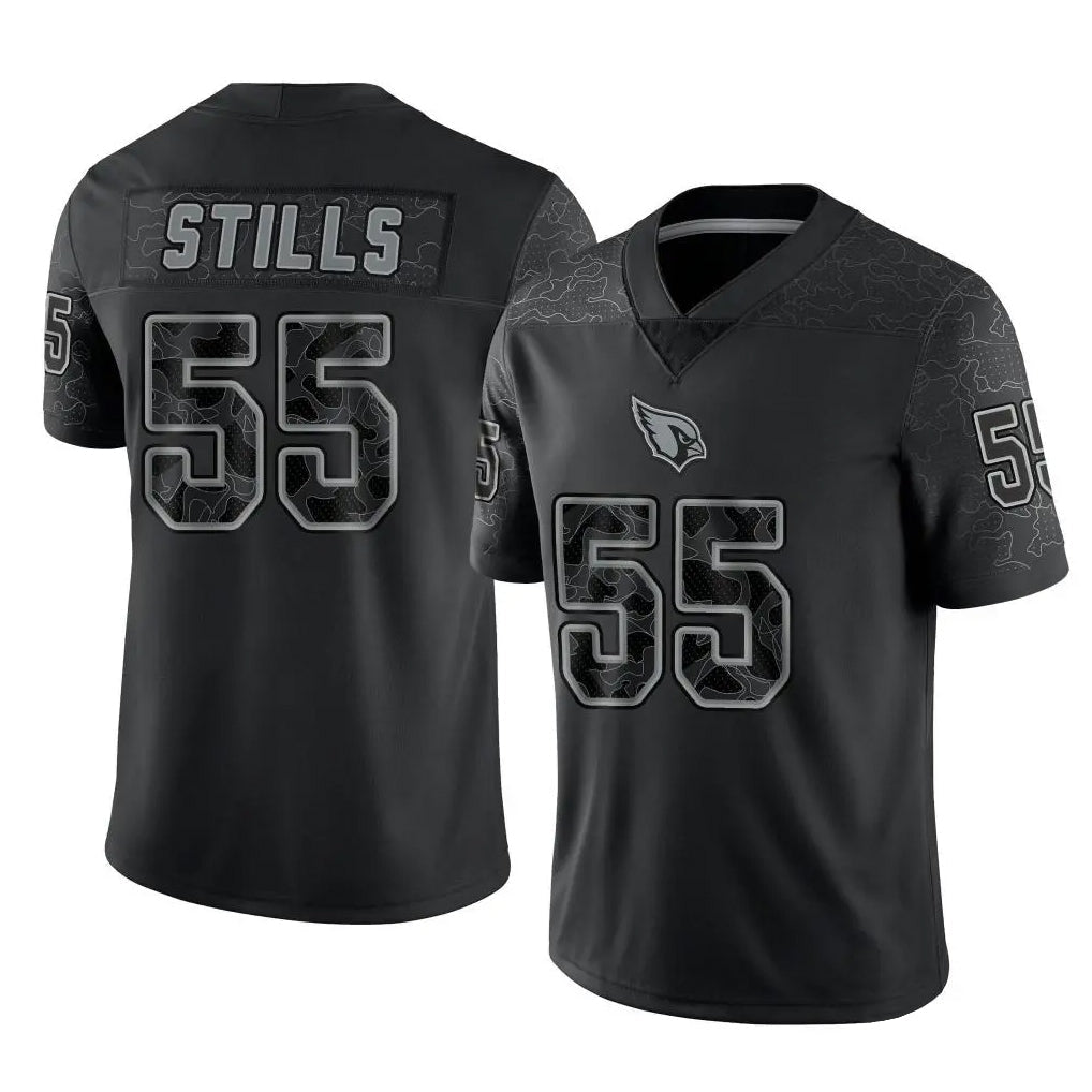 tores A.Cardinals #55 Dante Stills Player Black RFLCTV Limited Home Game Stitched Jerseys