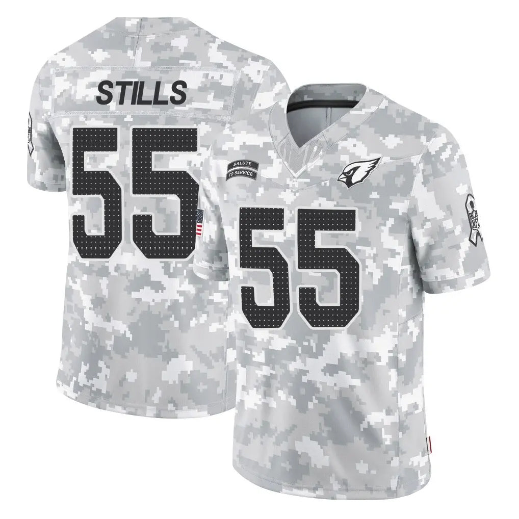 tores A.Cardinals #55 Dante Stills Player Camo Salute to Service Limited Home Stitched Jerseys