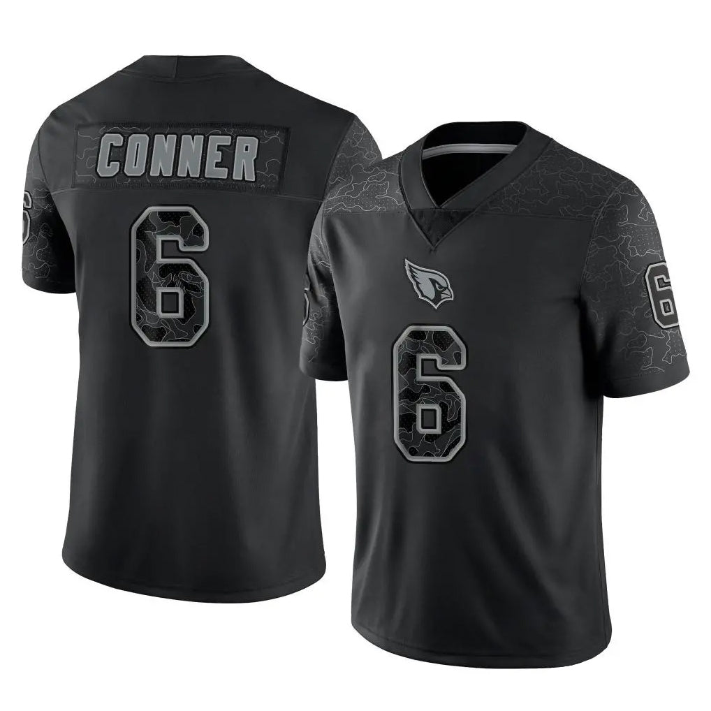 tores A.Cardinals #6 James Conner Player Black RFLCTV Limited Home Game Stitched Jerseys