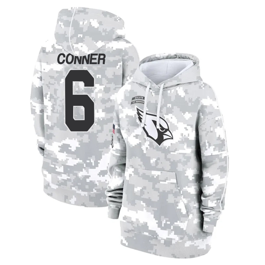 tores A.Cardinals #6 James Conner Player Camo Salute to Service Hoodies Stitched Jerseys
