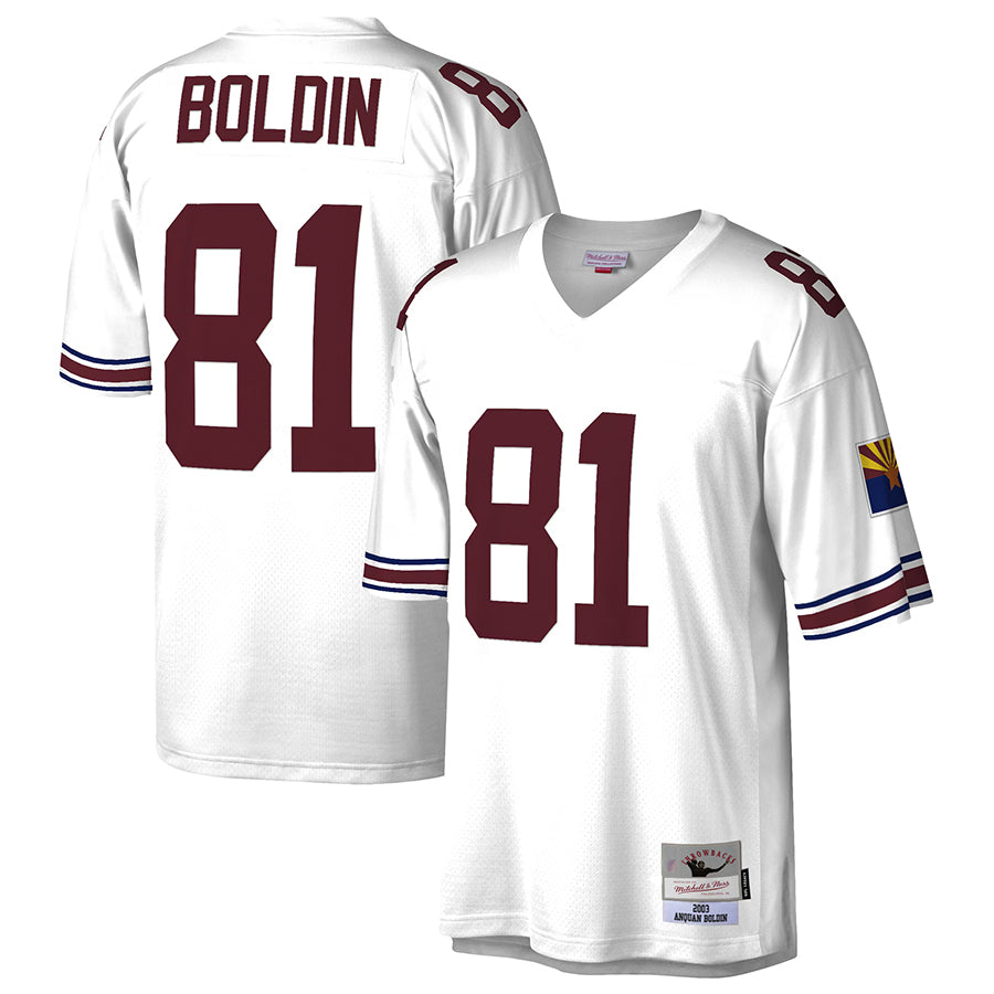 tores A.Cardinals #81 Anquan Boldin Player Mitchell & Ness White Legacy Replica Stitched Jerseys