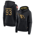 tores A.Cardinals #93 Calais Campbell Player Black Salute to Service Hoodies Stitched Jerseys