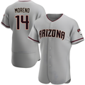 tores A.Diamondbacks #14 Gabriel Moreno Player Gray Authentic Road Stitched Jerseys