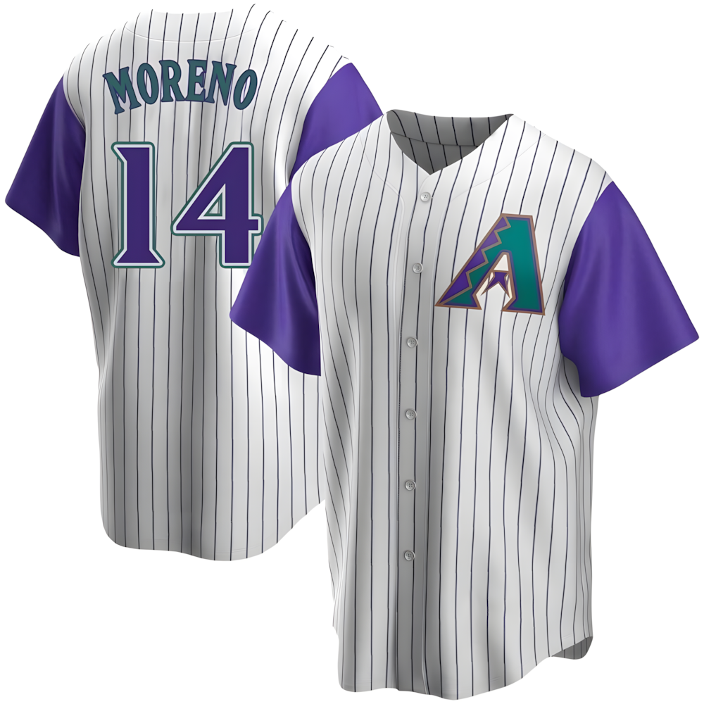 tores A.Diamondbacks #14 Gabriel Moreno Player Purple Replica Alternate Cooperstown Collection Stitched Jerseys