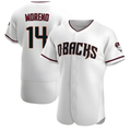 tores A.Diamondbacks #14 Gabriel Moreno Player White Crimson Home Stitched Jerseys