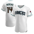 tores A.Diamondbacks #14 Gabriel Moreno Player White Teal Alternate Stitched Jerseys