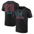 tores A.Diamondbacks #23 Zac Gallen Player Black Fuse City Connect round collar T shirt Stitched Jerseys