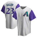 tores A.Diamondbacks #23 Zac Gallen Player White-Purple Replica Stitched Jerseys