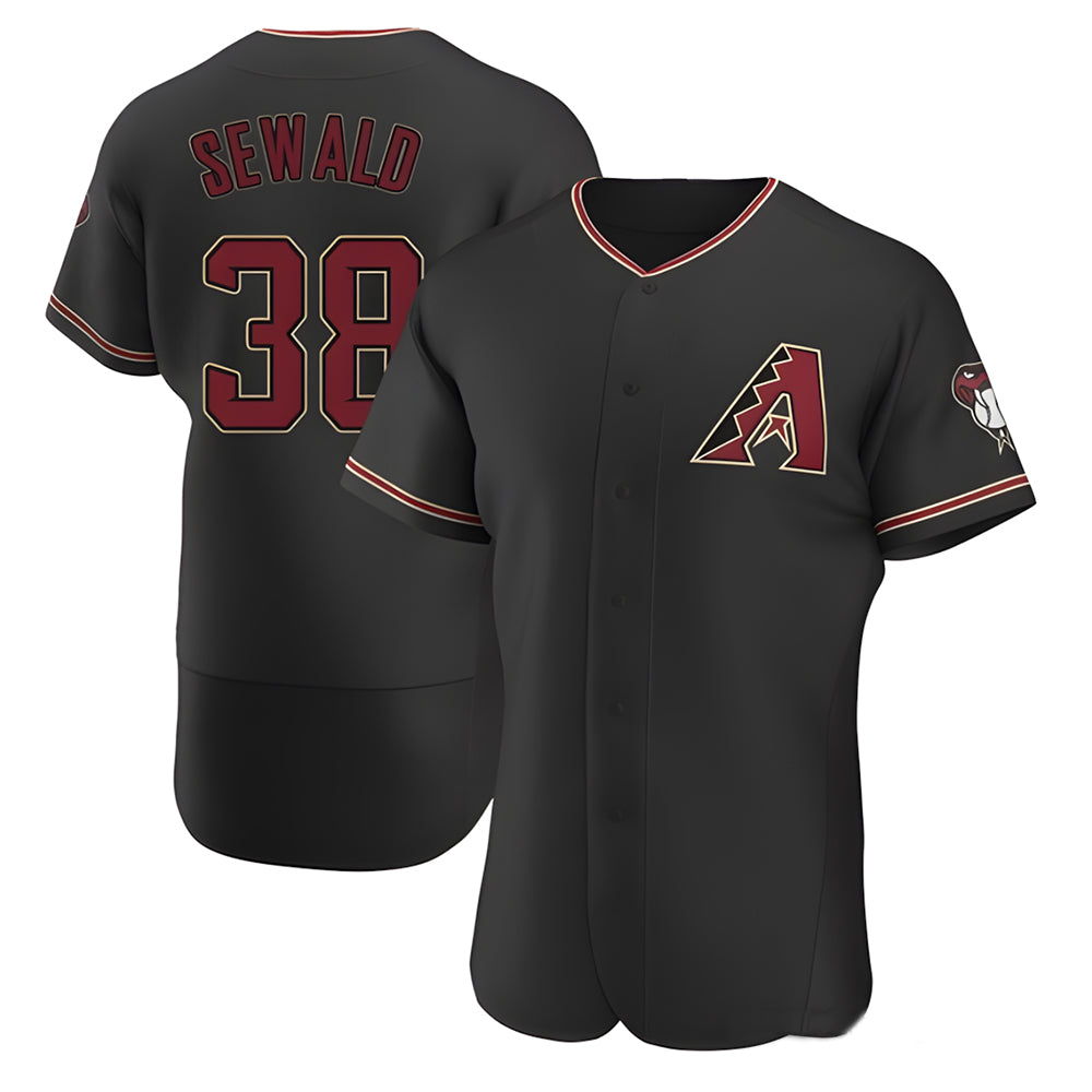 tores A.Diamondbacks #38 Paul Sewald Player  Black Alternate Authentic Stitched Jersey