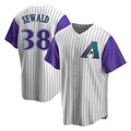 tores A.Diamondbacks #38 Paul Sewald Player  Cream Purple Alternate Cooperstown Collection Stitched Jersey