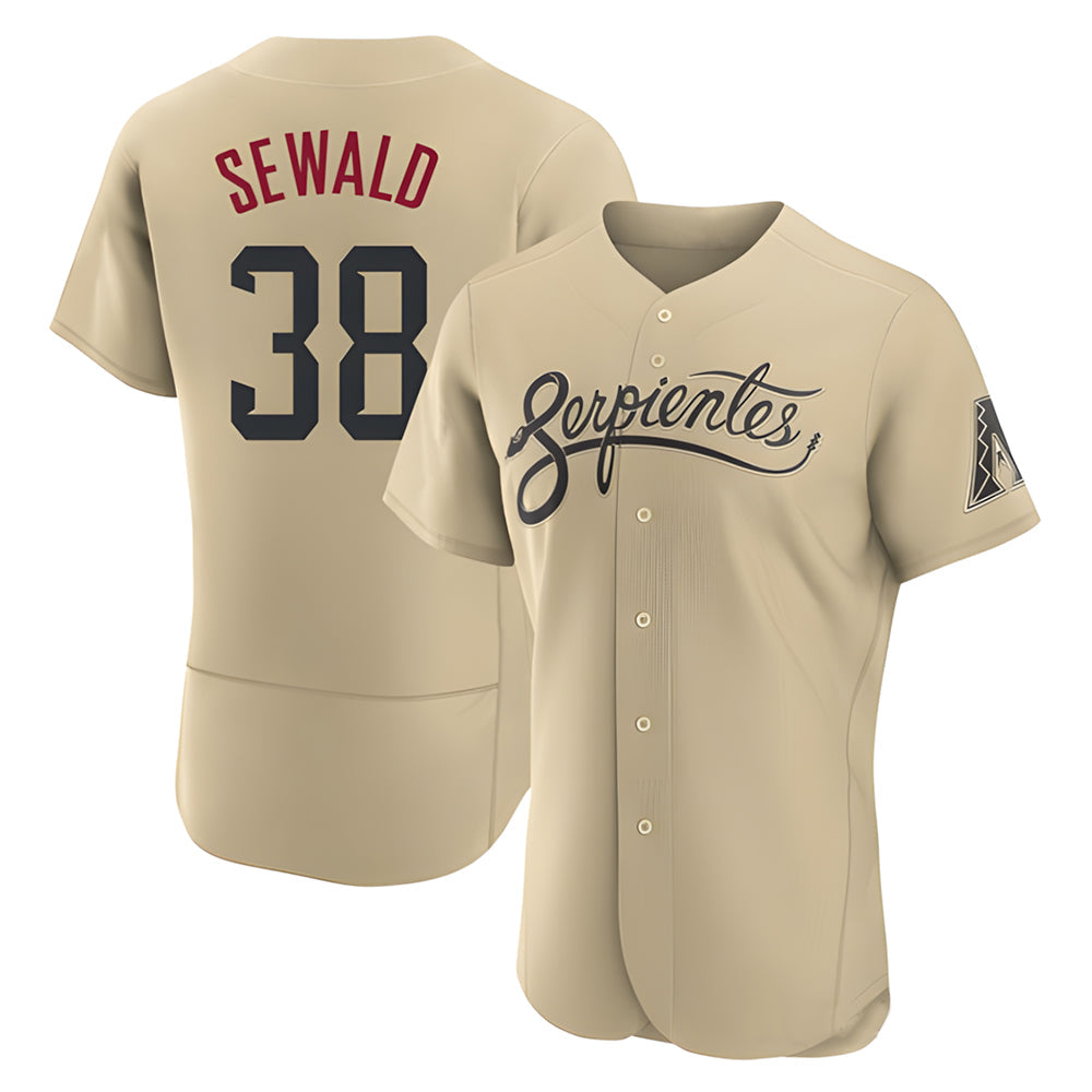 tores A.Diamondbacks #38 Paul Sewald Player Gold Authentic City Connect Stitched Jersey