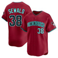 tores A.Diamondbacks #38 Paul Sewald Player Red Limited Alternate Stitched Jersey