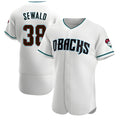 tores A.Diamondbacks #38 Paul Sewald Player White Teal Authentic Alternate Stitched Jersey