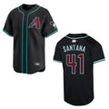 tores A.Diamondbacks #41 Carlos Santana Player Black Player game time Stitched Jersey