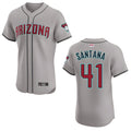 tores A.Diamondbacks #41 Carlos Santana Player Gray game time Stitched Jersey