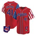tores A.Diamondbacks #41 Carlos Santana Player Red Independence Day Vapor Premier Limited Stitched Jersey