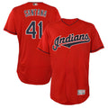 tores A.Diamondbacks #41 Carlos Santana Player Red game time Stitched Jersey