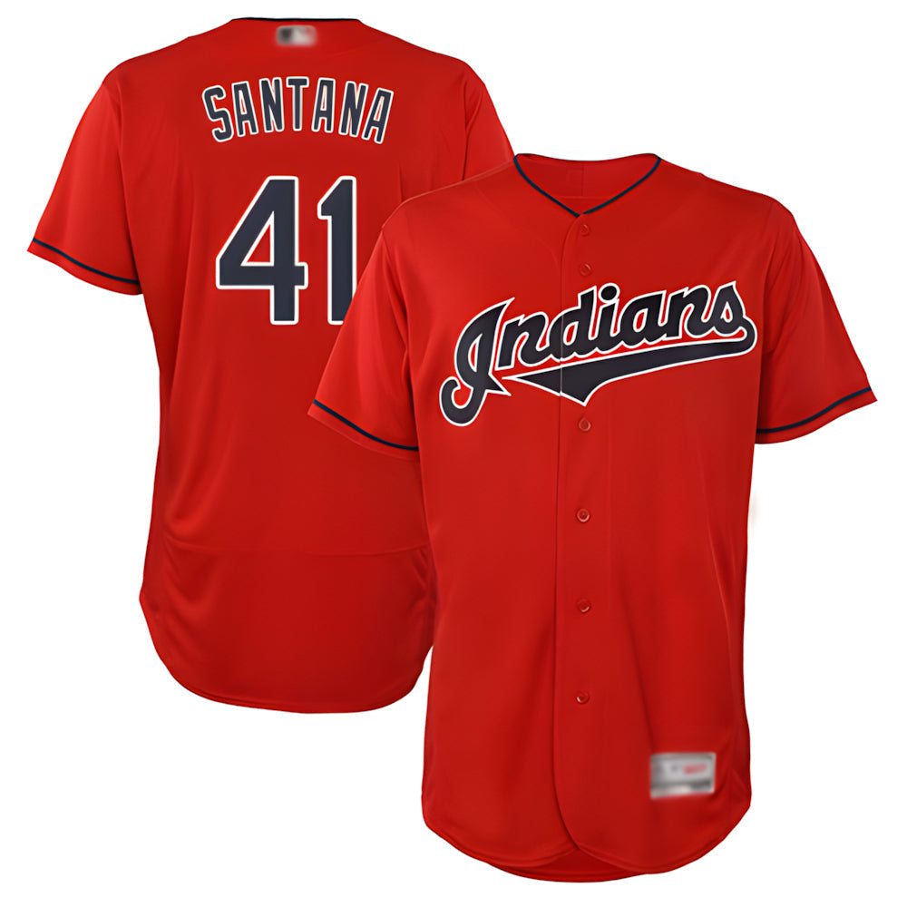 tores A.Diamondbacks #41 Carlos Santana Player Red game time Stitched Jersey